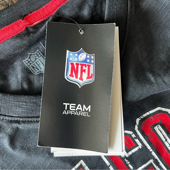 NWT Nike Atlanta Falcons Women’s NFL Short Sleeve Shirt Black Red Size Small - Picture 6 of 11